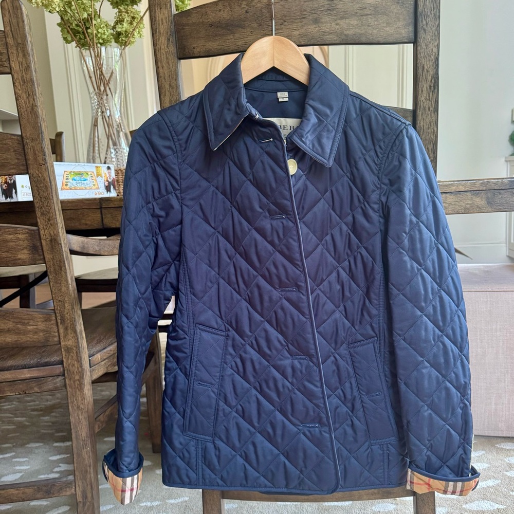 Burberry Women’s  Quilted Blue Jacket
